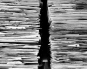 Stacks of file folders.