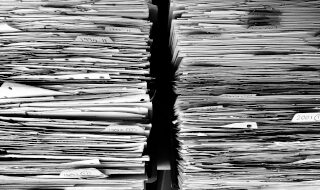 Stacks of file folders.