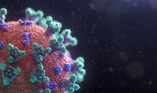 3D Realistic medical illustration of the corona virus