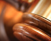 close up image of a gavel