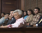 People sitting on a jury.