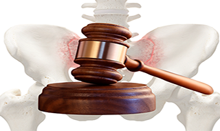 gavel in front of pelvic illustration - tvm