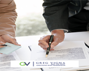 attorney and client looking over notes