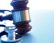 A gavel and a stethescope
