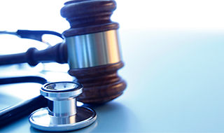 A gavel and a stethescope